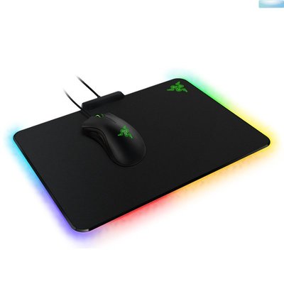 關注立減 熱銷 當天即發 Razer/雷蛇 Firefly烈焰神蟲織物版RGB幻彩發光硬質USB遊戲滑鼠墊-極巧