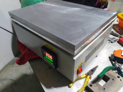 PID+SCR控溫電熱板實驗室恆溫加熱板不銹鋼加熱台預熱平台220V8A預熱平台 led維修台加熱台400度