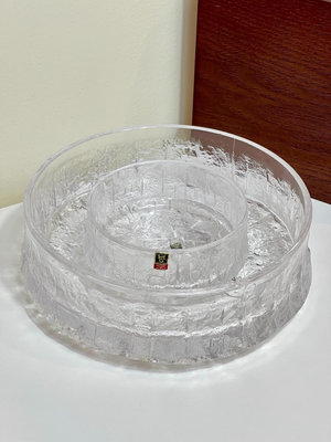 ｜kagami水晶玻璃碗 日本手工巖石肌 果子缽 玻