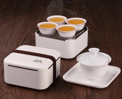 4761A 日式簡約迷你旅行茶具 外出便攜蓋碗茶杯組一蓋碗四茶杯旅行茶組套裝茶具