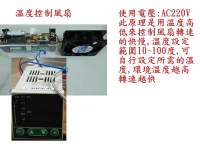 溫度控制器 風扇用(附上感溫線/相位控制器/風扇)