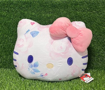Hello Kitty 花卉 頭型抱枕 (26公分) 娃娃 抱枕 玫瑰花款
