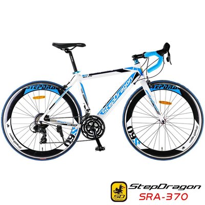 【台中-大明自行車】【StepDragon】SRA-370 順風者 日本Shimano 21速 (白藍)-（限自取）