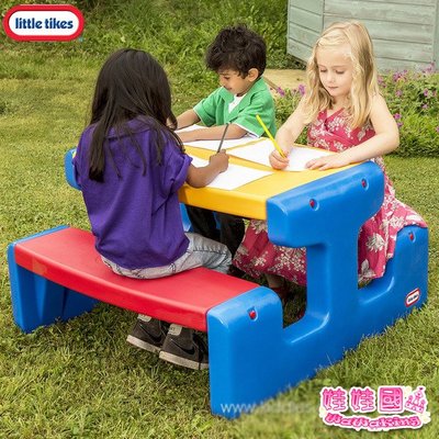 娃娃國【美國Little Tikes 桌椅系列-大野餐桌(3Y)】兒童傢俱.塑膠桌椅