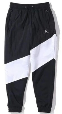 ANiMa™ Nike Jordan Wings Diamond 黑白防風 長褲 復古男褲CI7922-010 斜條紋運動 縮口褲 3XL