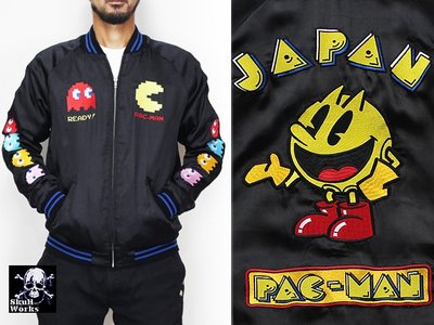【TOP MAN】美式日本復古SKULL WORKS 小精靈橫須賀刺繡雙面穿夾克外套191061426
