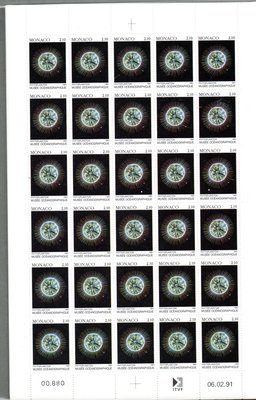 【流動郵幣世界】摩納哥1991年海洋博物館郵票大版張