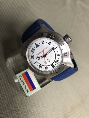 ((( 格列布 ))) 俄國  VOSTOK  自動機械  防水 200M * 24小時錶盤 * 白面日期