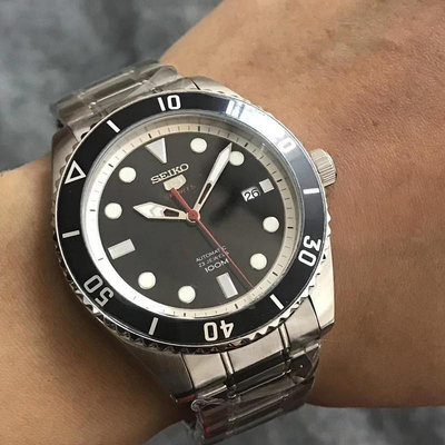 二手全新精工手錶SEIKO 全自動機械錶大錶盤男士時尚防水手錶水鬼潛水錶4R35鏤空腕錶