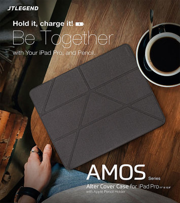 iPad 7/8 (2019/2020) 10.2 Amos 鏡頭翻蓋折疊布紋皮套(含筆槽) 多角度站立平板側掀保護套