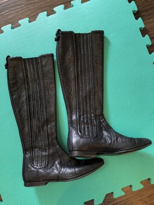 [[二手 私物自售 無附件 品牌真品]] Balenciaga 女鞋 機車包扣飾極簡長靴