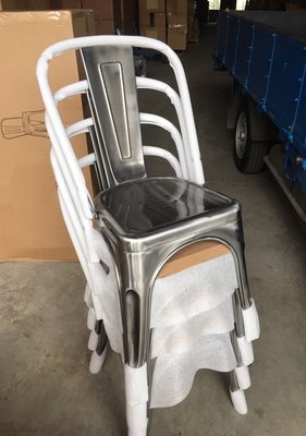 【找椅子】法式工業風 復刻 loft tolix stool 餐椅 原鐵色鐵椅 透明拉絲--到貨了