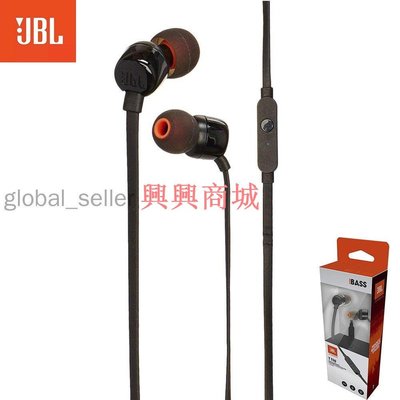 Jbl T110 3.5mm有線入耳式耳機立體聲音樂耳機低音耳機運動耳機直插式耳機免提控制帶麥克風