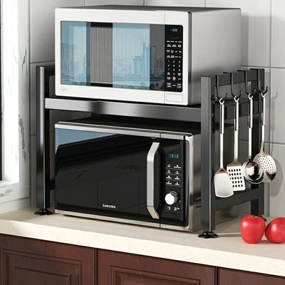 促銷打折 儲物架微波爐置物架家用多層廚房收納架臺面落地烤箱架特價