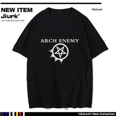 圓領短袖衣服搖滾Arch Enemy大敵樂隊純棉t恤短袖寬松半袖學生體恤夏季青少年