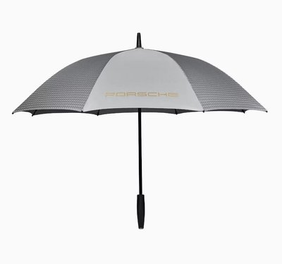 《保時捷車主精品》原廠大型銀灰色金logo雨傘高爾夫球傘遮陽傘