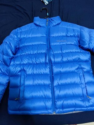全新Marmot [800Fill Power]頂級鵝羽絨外套可收納至外套口袋 [只有藍色M號三件]出清