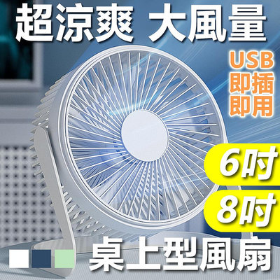 [現貨] 8吋USB降噪大風量桌上型風扇攜帶型電風扇 夏日風扇 桌上風扇 直立風扇 USB風扇 插電風扇 迷你電風扇