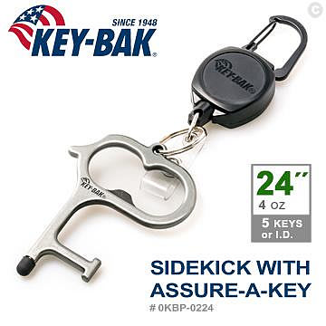 【EMS軍】KEY-BAK SIDEKICK系列 24”伸縮鑰匙圈+Assure-A-Key多功能指環 #0KBP-0224
