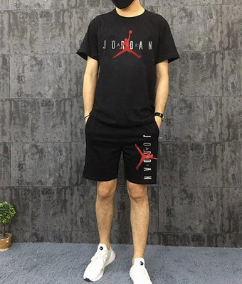 Nike/耐克Air Jordan男子短褲運動休閑套裝 喬丹AJ健身跑步五分褲