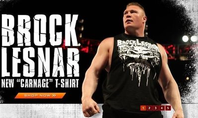☆阿Su倉庫☆WWE Brock Lesnar Carnage T-Shirt F5巨星絕命屠殺 震撼回歸絕版款 特價中
