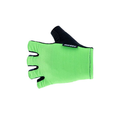 【三鐵共購】【Santini】「立方體」夏季短板手套 - 螢光綠