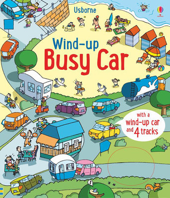 ＊小貝比的家＊WIND-UP BUSY CAR/精裝+玩具車/3~6歲/ 軌道書