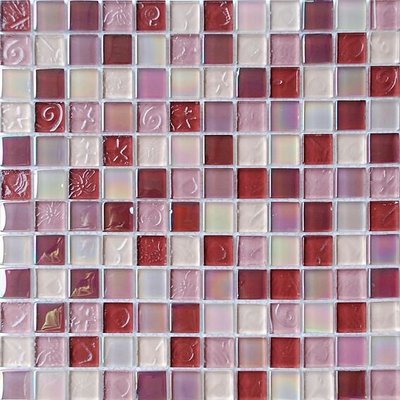 ◎冠品磁磚精品館◎進口精品  玻璃馬賽克-粉紅系列(共一色)- 2.3*2.3*0.8
