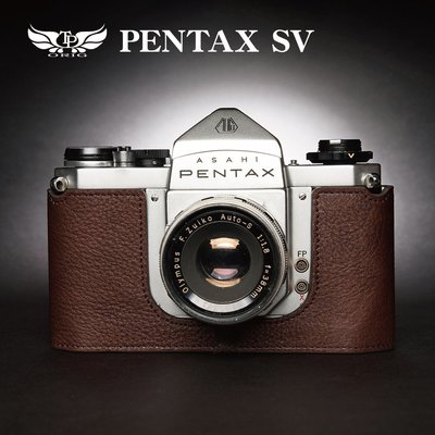 【台灣TP】適用於 Pentax SV 真皮底座 牛皮 相機包 皮套