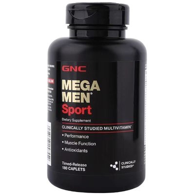 樂派 健安喜美國進口多種綜合複合維生素b群礦物質緩釋運動版180片 男士健身提活力 GNC MEGA MEN Sport