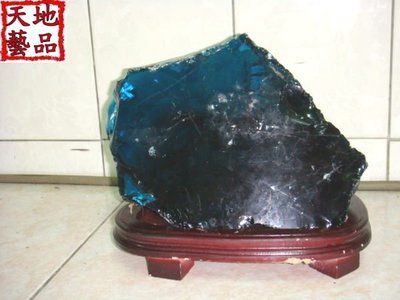 天地 藝品 天然 特 大型 火山 ( 藍光 綠 曜岩 ) 琉璃 原礦 擺件 淨重 5.27 公斤 B393 特價 割愛 !