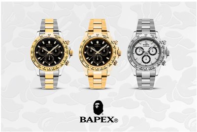 A BATHING APE TYPE 4 BAPEX 手錶 金 銀 銀金 三色1H70-182-027。太陽選物社