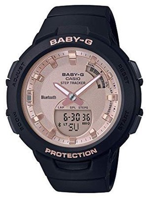 CASIO手錶公司貨附發票 BABY-G藍牙連線計步BSA-B100MF-1A玫瑰金