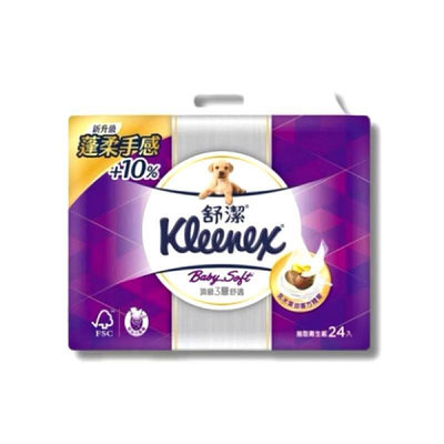 KLEENEX 舒潔 三層抽取式衛生紙 100抽*24包