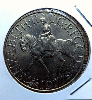 【歐洲】1977年伊麗莎白女王加冕紀念幣，原光美品 oz00