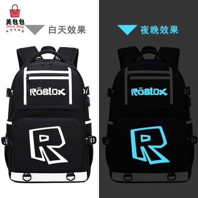 ROBLOX RED NOSE DAY遊戲社交網路周邊背包中學生書包後背包夜光 收納包