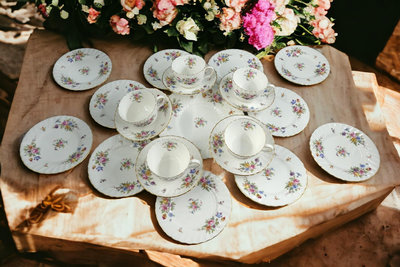 【Sunshine Antiques】Minton - Marlow 英國骨瓷下午茶杯組茶杯蛋糕盤 F.30