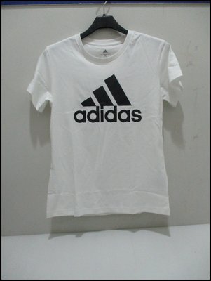 【喬治城】ADIDAS W BL T 女款 運動休閒T恤 短袖上衣 白/黑 GL0649