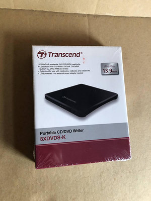 Transcend 創見 TS8XDVDS-K 8X 超薄 外接式 DVD燒錄器 黑色