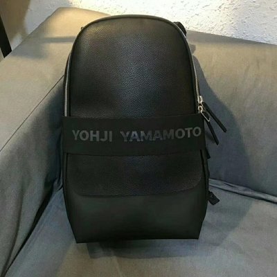 Y-三 YOHJI YAMAMOTO PU拼接雙肩背包