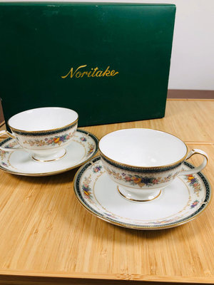 日本 Noritake則武神燈咖啡杯 骨瓷咖啡杯厚重描金彩繪