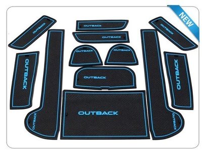 2012到2014 SUBARU OUTBACK/ LEGACY 斯巴魯專用門槽墊 黑藍  黑紅