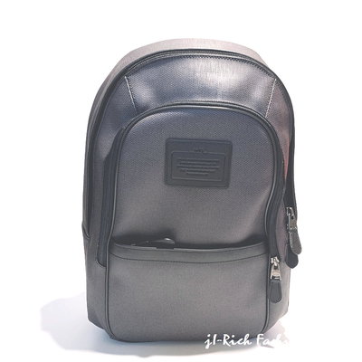 就愛精品店❤️ COACH 男款 黑灰色PVC材質設計後背包-附提袋 #71995