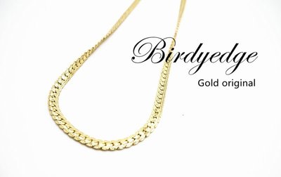 【Birdy Edge】壓花 特殊花色 訂製 品牌 金項鍊 淺金 不退色過敏 品質