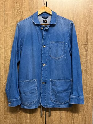 LEE 法式工作外套 藍色 單寧外套 牛仔外套 復古 水洗舊化 作舊 work jacket