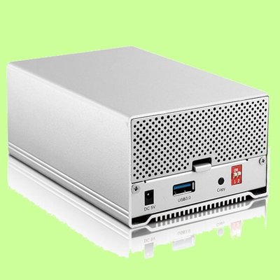 元谷T2520 2.5吋2盤位USB 3 SATA3 硬碟陣列盒 支援RAID USM連結全鋁托架