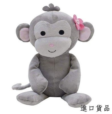 現貨可愛柔軟 灰色 小猴子睡覺抱枕動物絨毛玩偶絨毛絨娃娃擺設品送禮禮物可開發票
