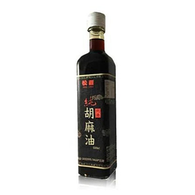 【松鼎】正宗北港 純胡麻油(500ml/瓶)_三瓶免運費 100%純黑麻油