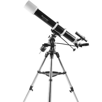 正陽光學 全球天文望遠鏡第一品牌 美國星特朗Celestron 90DX折射式天文望遠鏡 含高級鋼製赤道儀三腳架 具有GPS定位APP智能尋星功能（需搭配手機）
