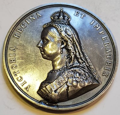 英國銀章1887 Victoria Regina Et Imperatrix Golden Jubilee Medal.
